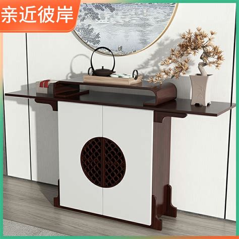 New Chinese Style Hallway Cabinet Ebony Zen Table Living Room Aisle