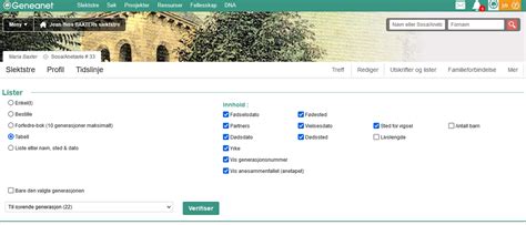 Last Ned Skriv Ut Og Del Med Andre Ditt Geneanet Slektstre Som En