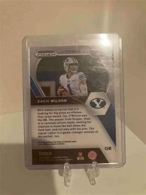 ZACH WILSON 2021 Panini Prizm Draft Picks Carte Recrue Violette Vague