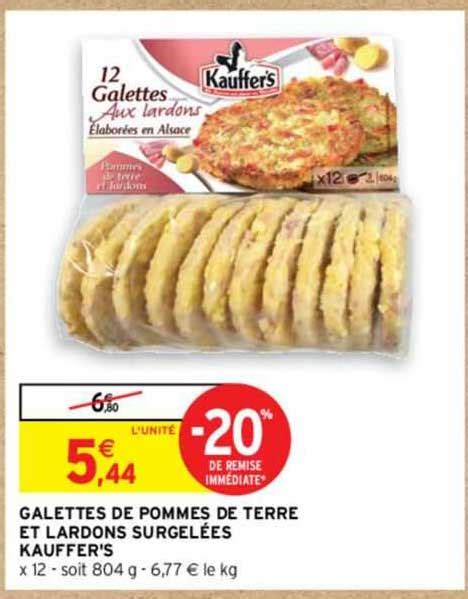 Promo Galettes De Pommes De Terre Et Lardons Surgelées Kauffer s chez