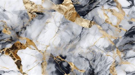 Premium Ai Image A Marble Wall With Gold And Black Marbles