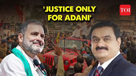 Justice For Adani Rahul Gandhi Lashes Out At Pm Modi Bharat Jodo