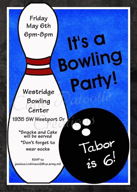 Bowling Party Invitation