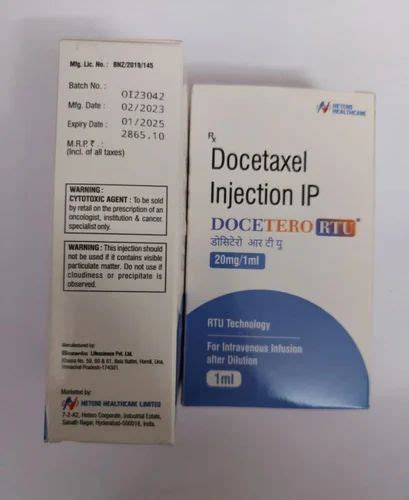 Docetero Rtu Docetaxel Injection Mg Ml At Rs Vial Taxotere