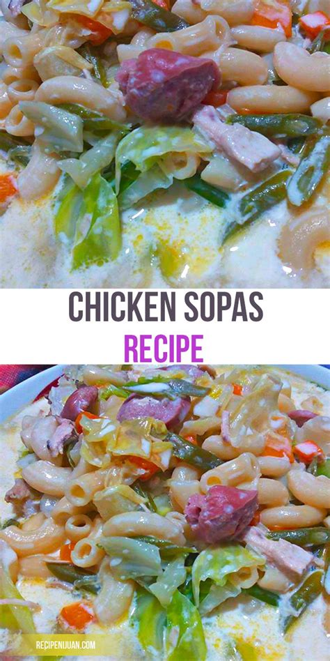 Chicken Macaroni Sopas is made with Elbow Macaroni, Chicken, Milk and ...