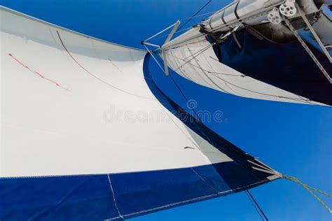 White Sail Blue Sky Stock Image Image Of Sail Sailboat 76034991