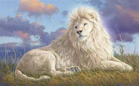 White Lion Painting at PaintingValley.com | Explore collection of White ...