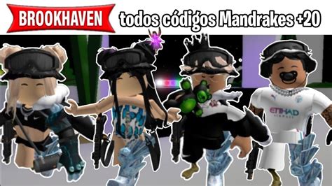 Todos CÓdigos De Roupas E AcessÓrios Mandrakes Id De CÓdigos No Brookhaven 🏡 Rp Youtube