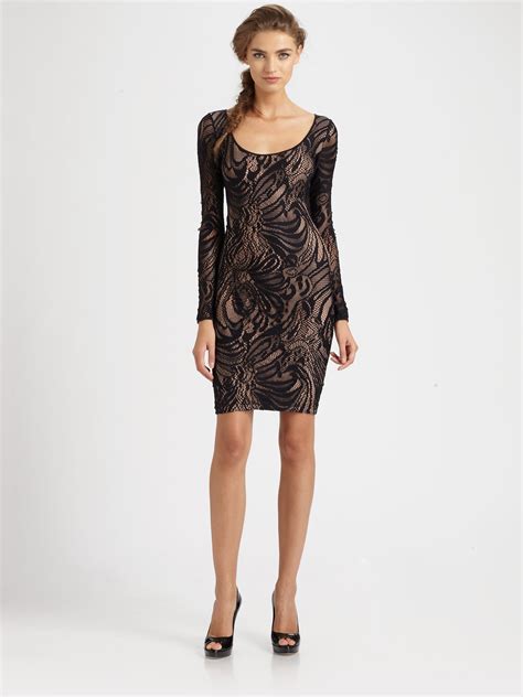 Bcbgmaxazria Tanya Lace Dress In Black Lyst