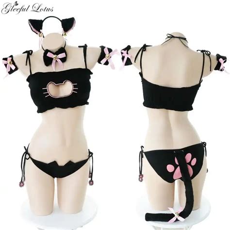 Loli Anime Cat Cosplay Sexy Costumes Lenceria Lingerie Kawii Set