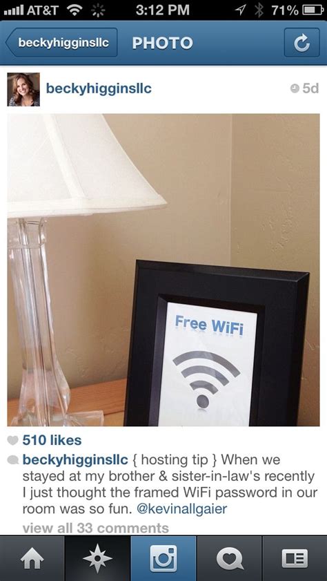 Great For House Guests Display Your Wifi Login Information In Guest Rooms Or In The Living Room