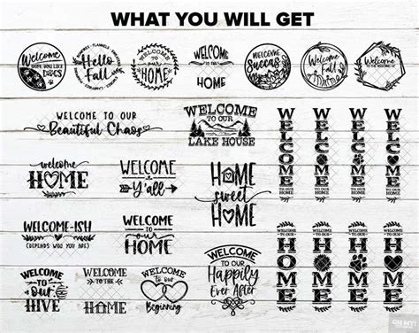 Welcome Svg Bundle Porch Sign Vertical Round Png Dxf Eps  Etsy