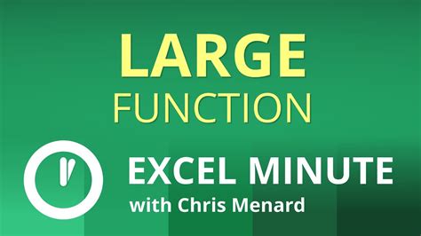 Excel LARGE Function Find The Second Third Largest Value Excel One