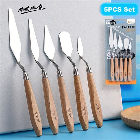 Mont Marte Studio Stainless Palette Knife Set Pcs Shopee Singapore