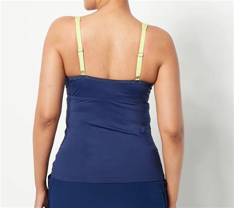 Lands End V Neck Wrap Underwire Tankini Top