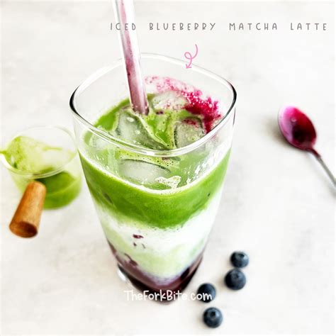 Blueberry Matcha Latte Recipe The Fork Bite