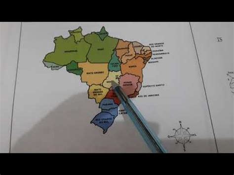 Mapa Do Brasil Estados E Capitais Rosa Dos Ventos YouTube