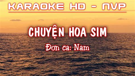 Karaoke Chuy N Hoa Sim Tone Nam Nvp Youtube