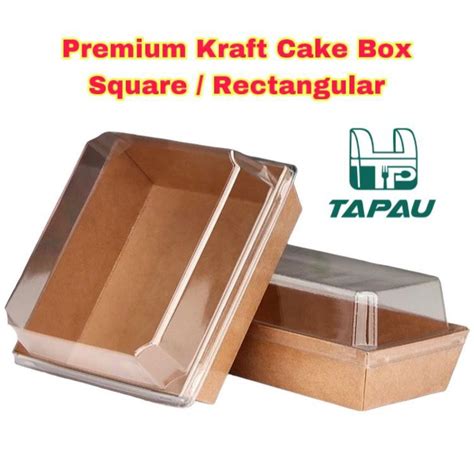 Tapau Sets Premium Kraft Paper Square And Rectangular Cake Box