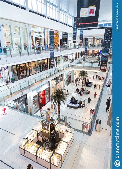 Interior View Of Dubai Mall World S Largest Shopping Mall Editorial