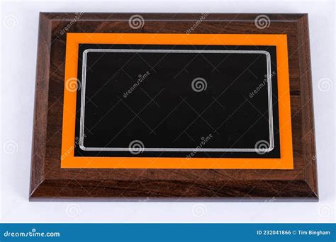 Blank awards plaque stock photo. Image of background - 232041866