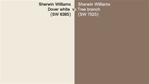 Sherwin Williams Dover White Vs Tree Branch Side By Side Comparison