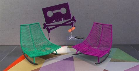 Recolors Of Sundaysims Laze Rocking Chair At Riekus The Sims Catalog