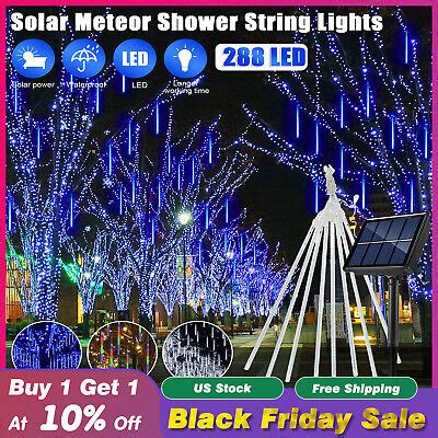 288 576 LED Meteor Shower Lights Outdoor Garden Falling Rain Tree Xmas