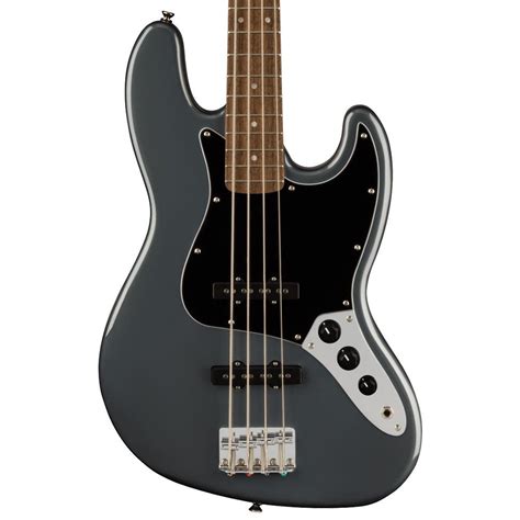 Fender Squier Affinity Series Jazz Bass Laurel Fingerboard Black Pickguard Charcoal Frost