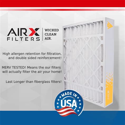 Airx Filters Wicked Clean Air 20x25x6 Air Filter Merv 13 Compatible