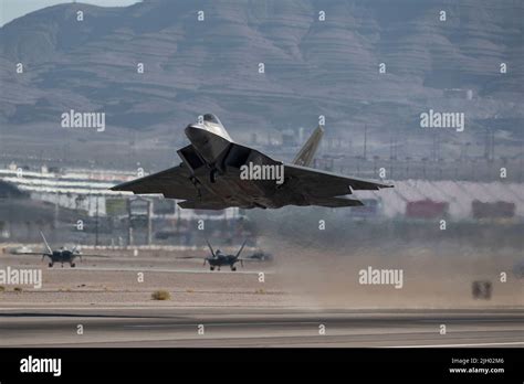 An F Raptor Assigned To The Rd Weapons Squadron Takes Off From