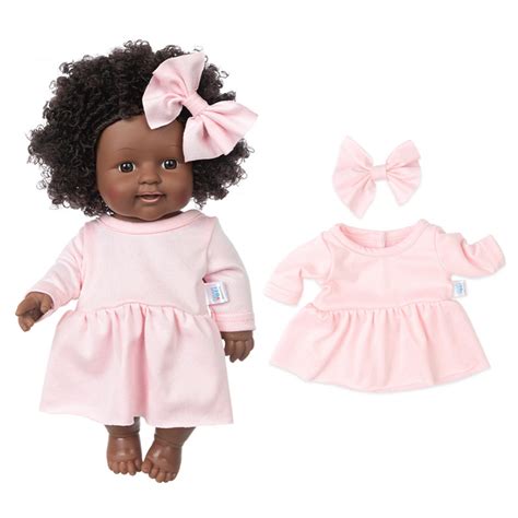 12 Realistic Soft Body African American Baby Doll With Open Eyes