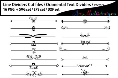 Ornamental Text Dividers Graphic By Arcs Multidesigns · Creative Fabrica