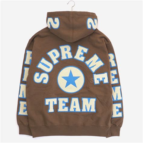 Supreme Supreme Team Chenille Hooded Sweatshirt Parksider