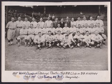 Lot Pittsburgh Pirates Team Photo World Series Champions