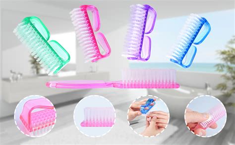 Amazon Handle Grip Nail Brush 4 Pieces Hand Fingernail Scrub