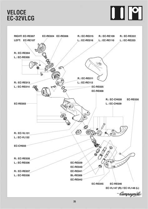 Campagnolo Spare Parts Catalogue - 1996 page 35