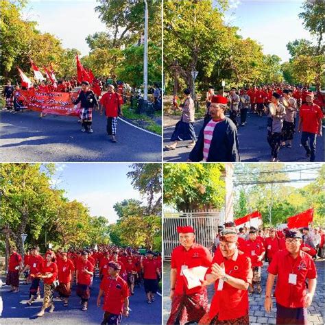 Daftarkan Bacaleg Ke KPU PDIP Denpasar Suguhkan Parade Budaya Pasang