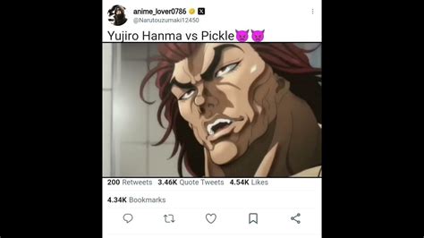 Yujiro Hanma Vs Pickle Hanmayujiro Pickle👿👿👿 Youtube