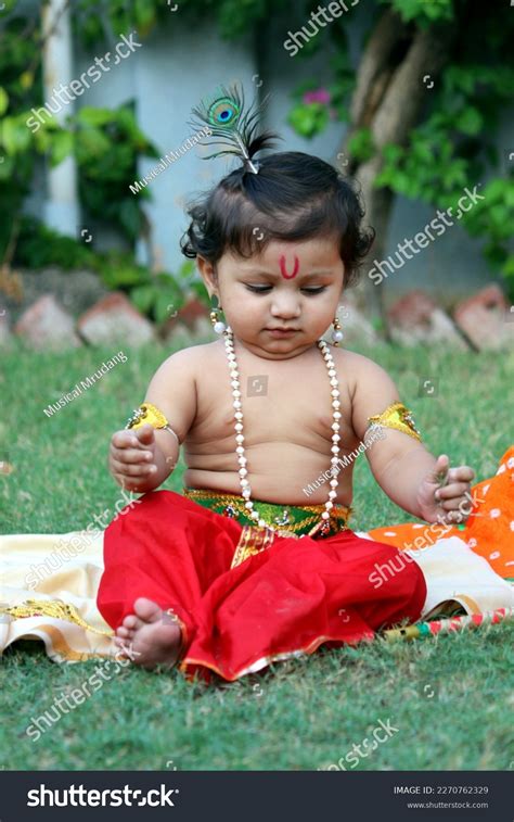 Cute Indian Boy Dressed Lord Krishnas Stock Photo 2270762329 Shutterstock