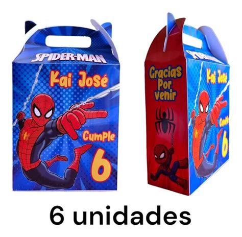 Caja Dulceras Cumplea Os Spiderman Hombre Ara A Unidades Cuotas Sin