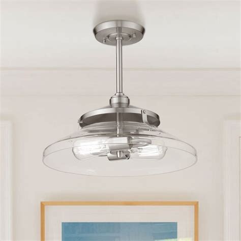 Breakwater Bay Ashburnham Glass Semi Flush Mount Reviews Wayfair