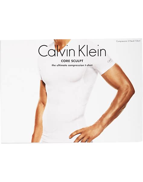 Calvin Klein White Compression V Neck T Shirt Mens Accessories Men