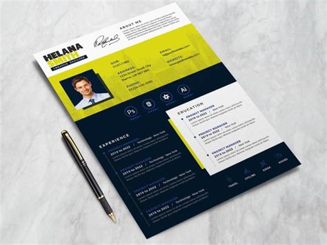 Free Modern Creative Resume Template with Professional Look