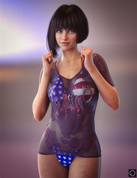 DForce Dynamic Wet Tshirt Bikini For Genesis 8 And 8 1 Females Texture