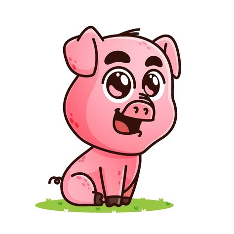 cute Pig cartoon, animal alphabet cute cartoon 34723925 Vector Art at ...