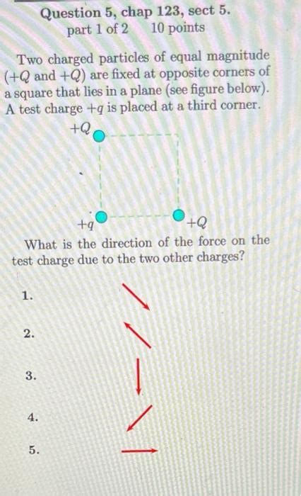 Solved Two Charged Particles Of Equal Magnitude Q