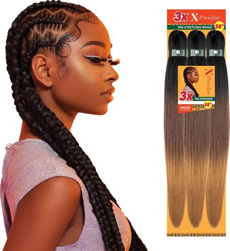 Amazon Sensationnel Xpression Prestretched Braiding Hair 3x