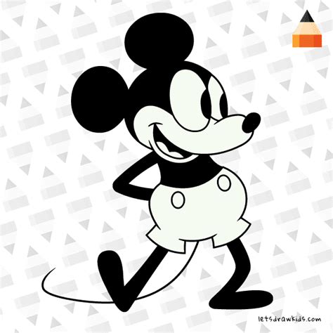 Cute Mickey Mouse Drawing For Kids