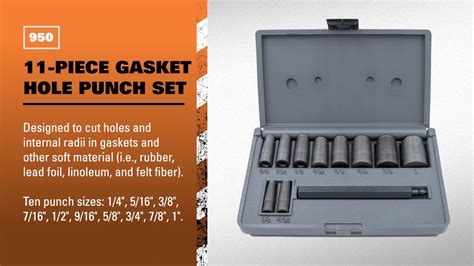 Lang Piece Gasket Hole Punch Set Youtube